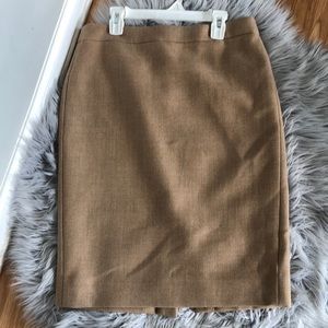 J. Crew Camel Brown Pencil Skirt